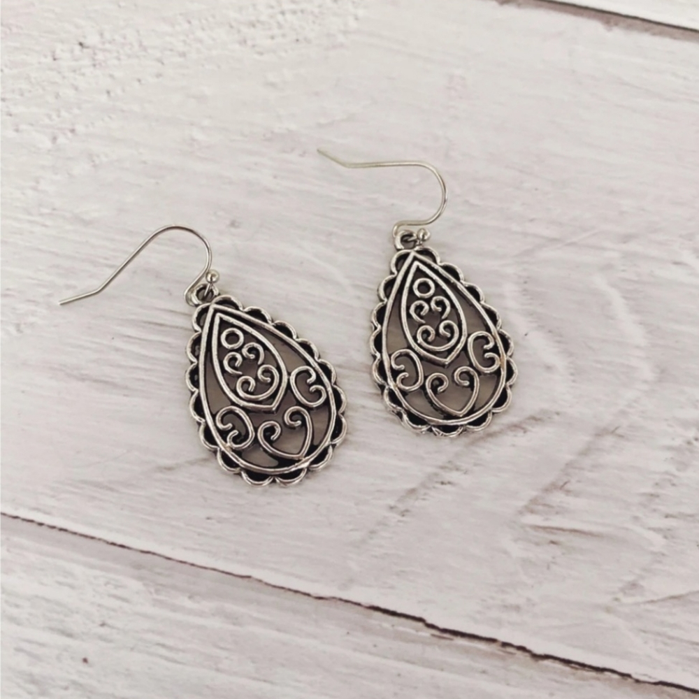 Kole Jax Filigree Teardrop Earrings